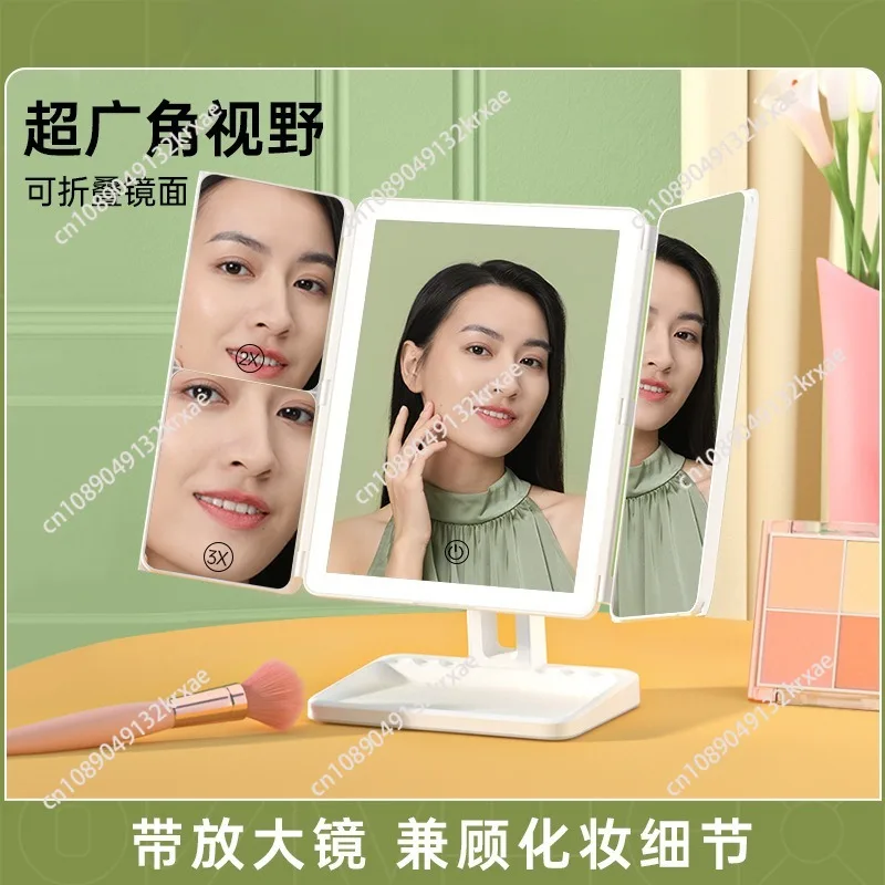 Rm334 70% off multi-faceted led beauty mirror exquisite gift makeup mirror for girls