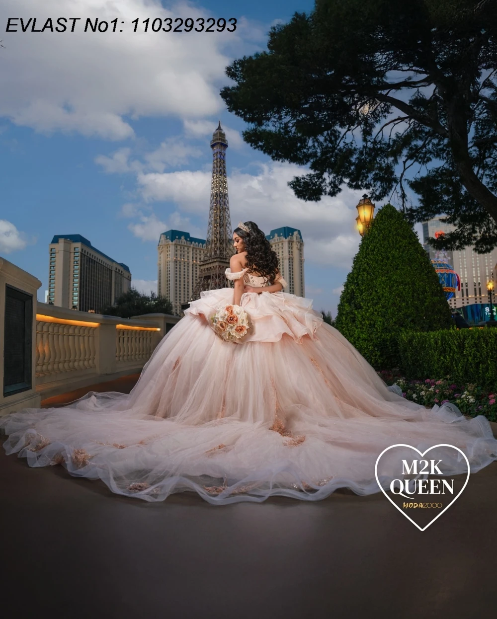 Eplast personalizado brilhante rosa vestido de baile quinceanera vestido de renda brilhante apliques miçangas em camadas doce 16 vestidos de 15 anos e1qn355