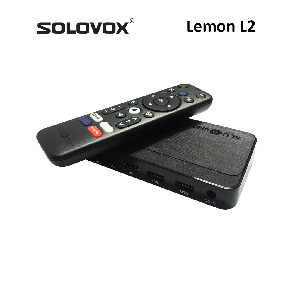 SOLOVOX Lemon L2 Android 12 Media Player Features 2G RAM 16G ROM LemonTV App BT5 WiFi5G Stalkermac HEVC H.265 4K L1 Enhanced