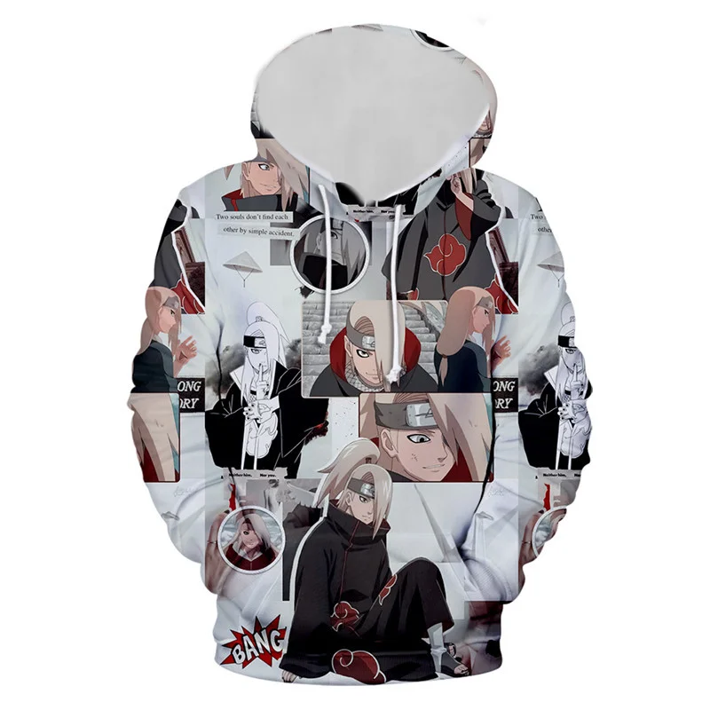 

Deidara Boys Girls Hoodies Anime Men's Hoodies 3D Print Akatsuki Pullover Fashion Men's Hoodies Naruto Oversized Men's Clothing