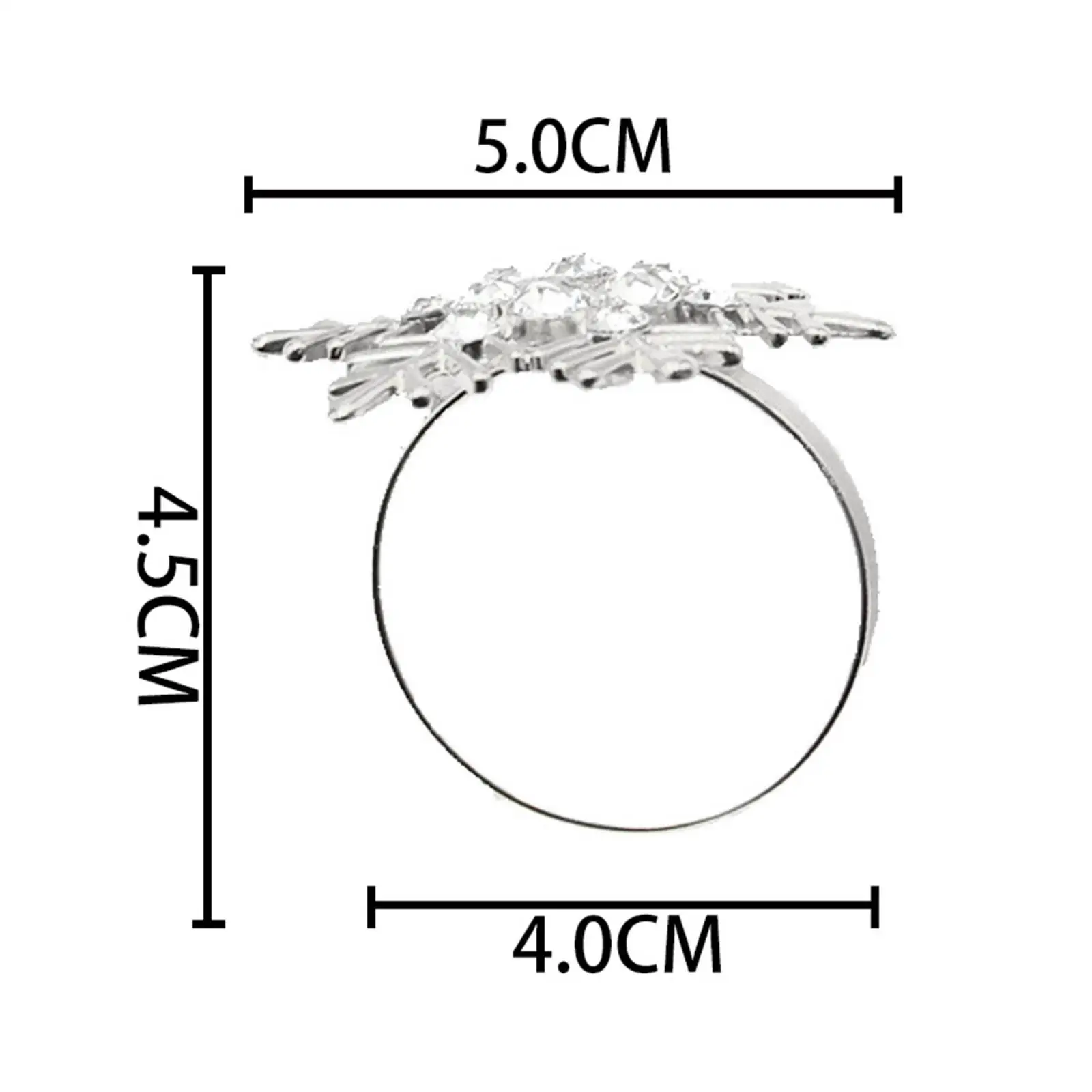 6Pcs Xmas Snowflake Napkin Rings Exquisite for Table Settings Table Birthday