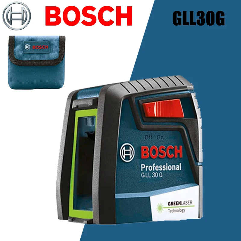 Bosch GLL30G Laser Level Green Light Two Lines Horizontal Vertical Cross-Line Lasers Level Automatic Laser level