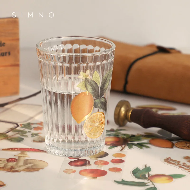 25pcs/pack Plants In The Valley Series Vintage Natures Bronzing Stickers Bag Transparent PVC Decorative Card DIY Material Bag