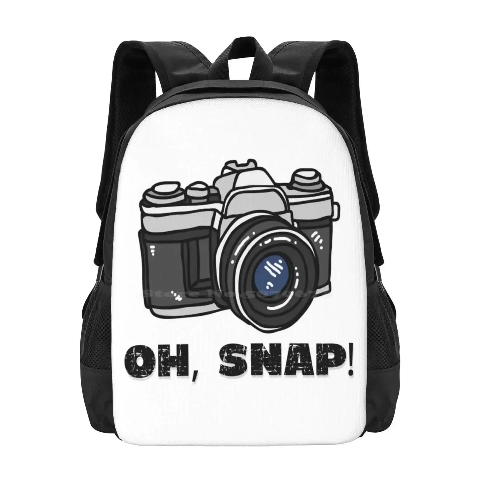 

Oh Snap! Photographer Vintage Camera Design Hot Sale Schoolbag Backpack Fashion Bags Retro Camera Travel Oh Snap Vintage Camera