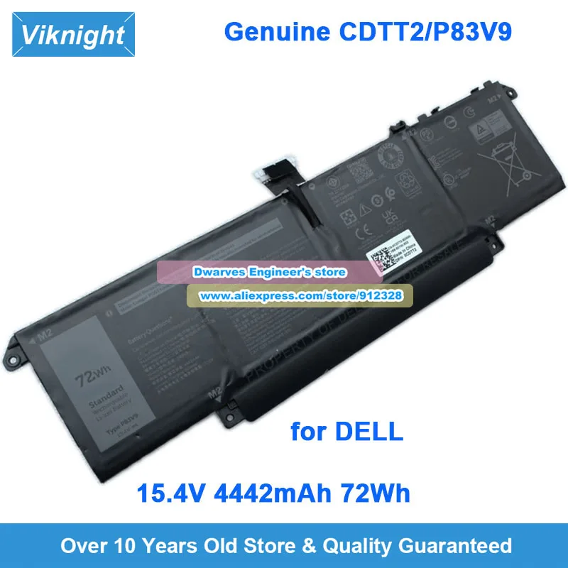 

Оригинальный аккумулятор P83V9 CDTT2 15,4 В 4442 мАч 72 Втч для ноутбука Dell Precision 14 5470 5480 серии