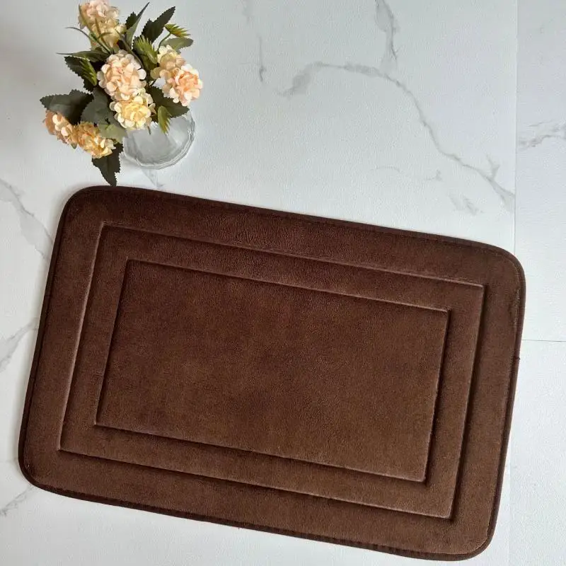 Quick Dry Soft Memory Foam Bath Mat Non-Slip Absorbent Floor Mat for Shower Toilet Kitchen Door Entrance