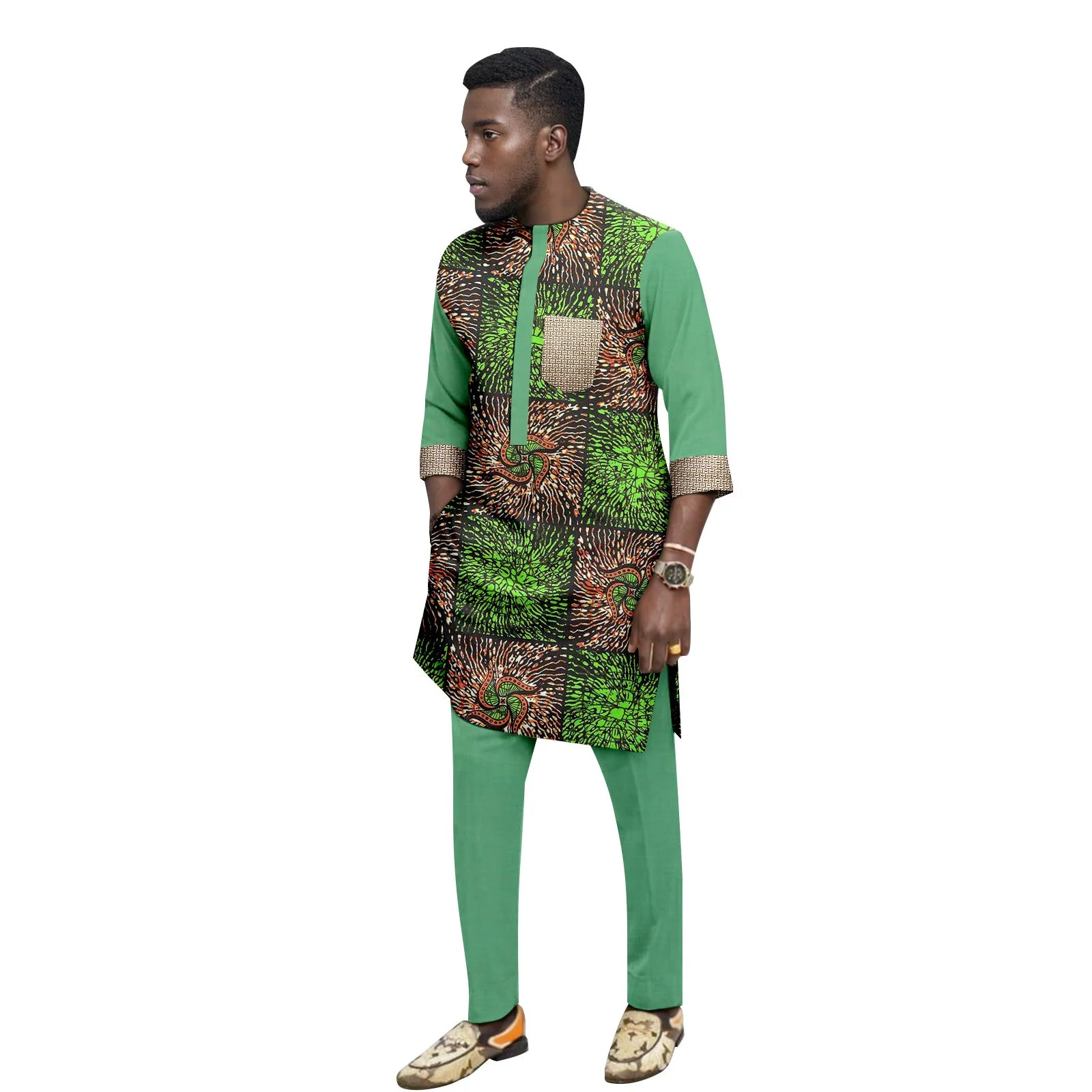 Vêtements الأفريقيين، زي mariage pour hommes، عروة مزدوجة كوبيه cintrie، Blazer et pantalon Brodés، مجموعة 2 قطعة