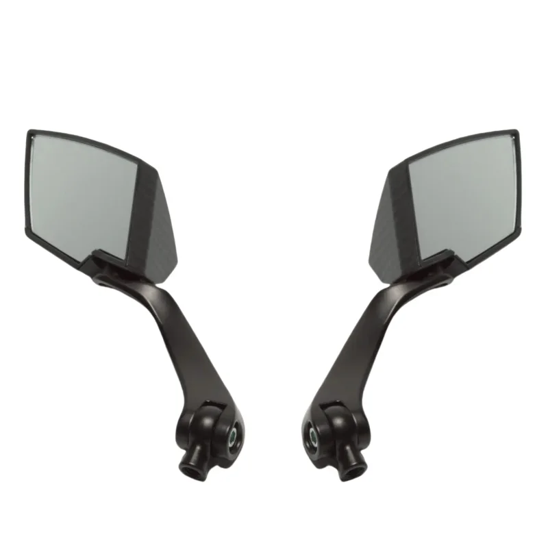 2Pcs/Pair Motorcycle Mirror Scooter E-Bike Rearview Mirrors Electrombile Back Side Convex Mirror 8mm 10mm Carbon Fiber