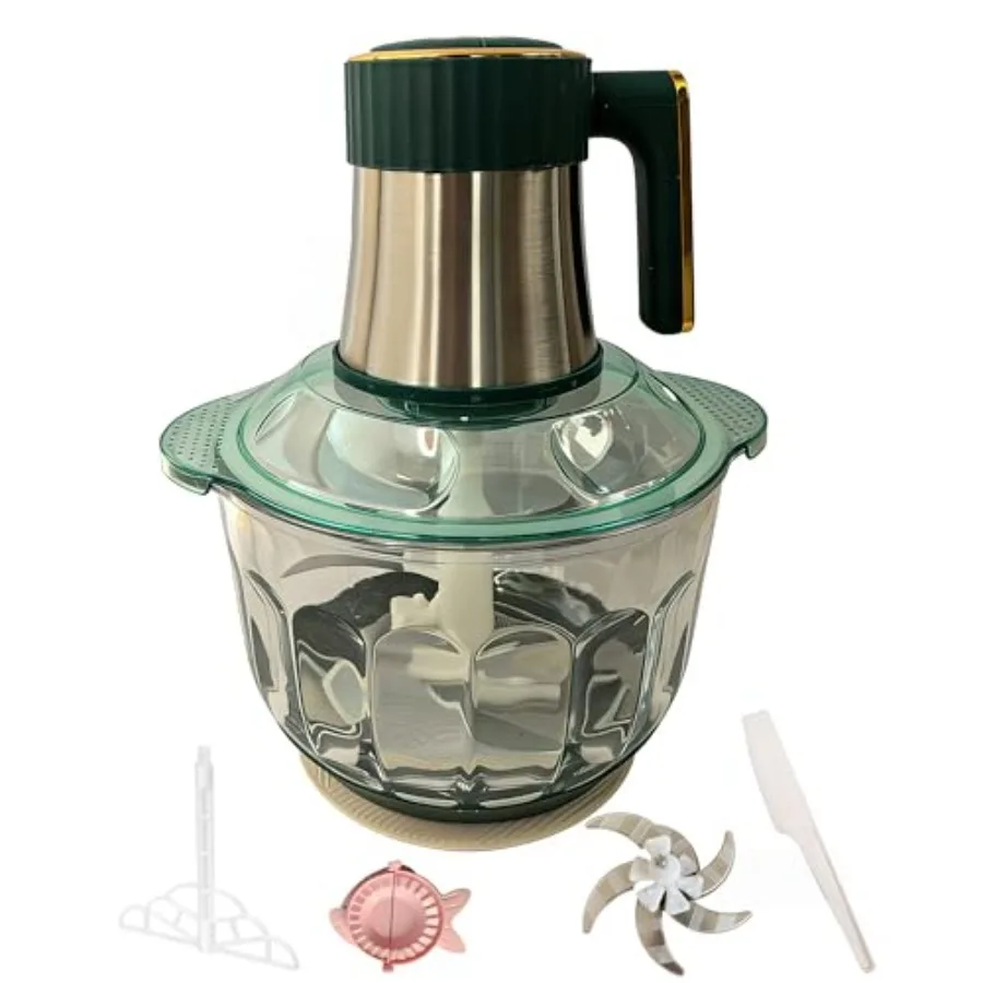 

5-Liter Electric Meat Grinder with Glass Bowl 500W Powerful Motor 5-Speed Control Ideal for Mixing Dough s Meat Fruits Vegetabl