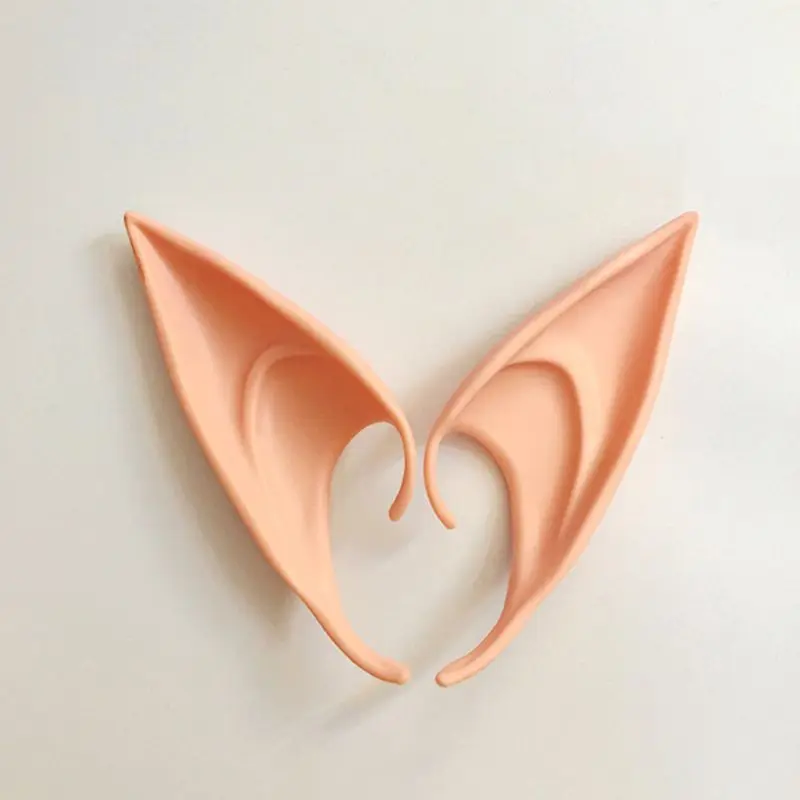 1 Pair 10/12cm Soft Latex Elf Ears Cosplay Halloween Masquerade Mask Photo Props Dropship