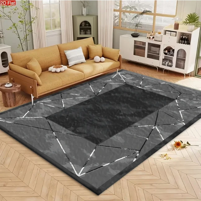 Geometric Triangle Texture Carpet Flooring Modern Indoor Home Office Floor Ornament