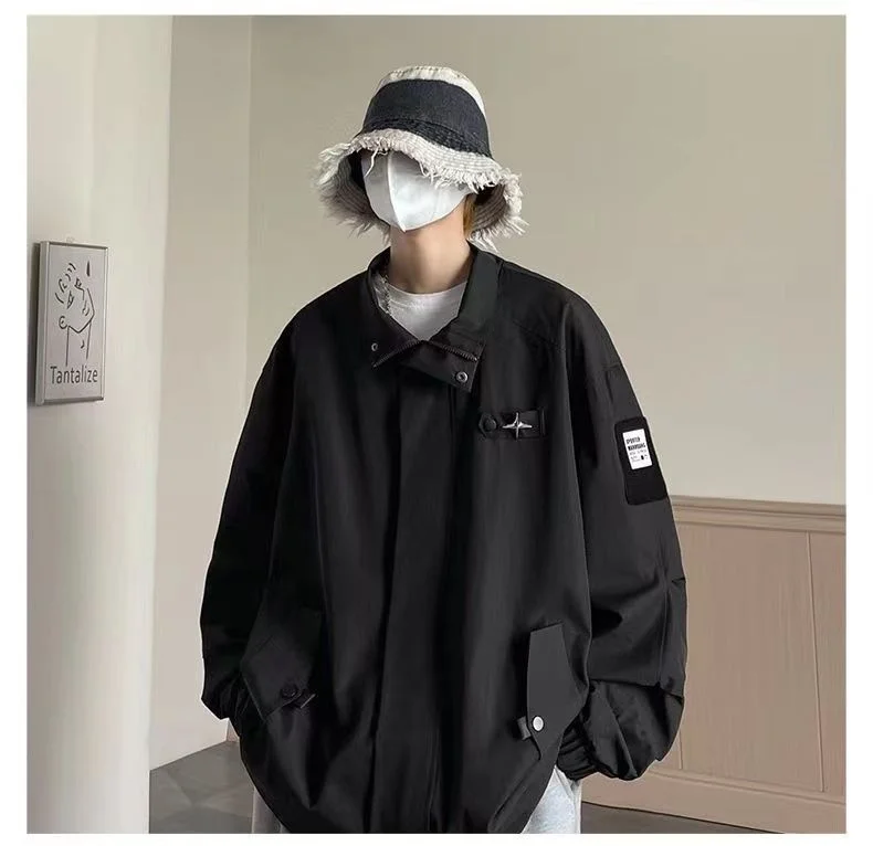 

Мужские люксовые пальто и куртки в стиле панк Y2K, готическая уличная мода, асимметричные, модные, в стиле милитари, черные, светоотражающие, карго, джинсовые, хип-хоп