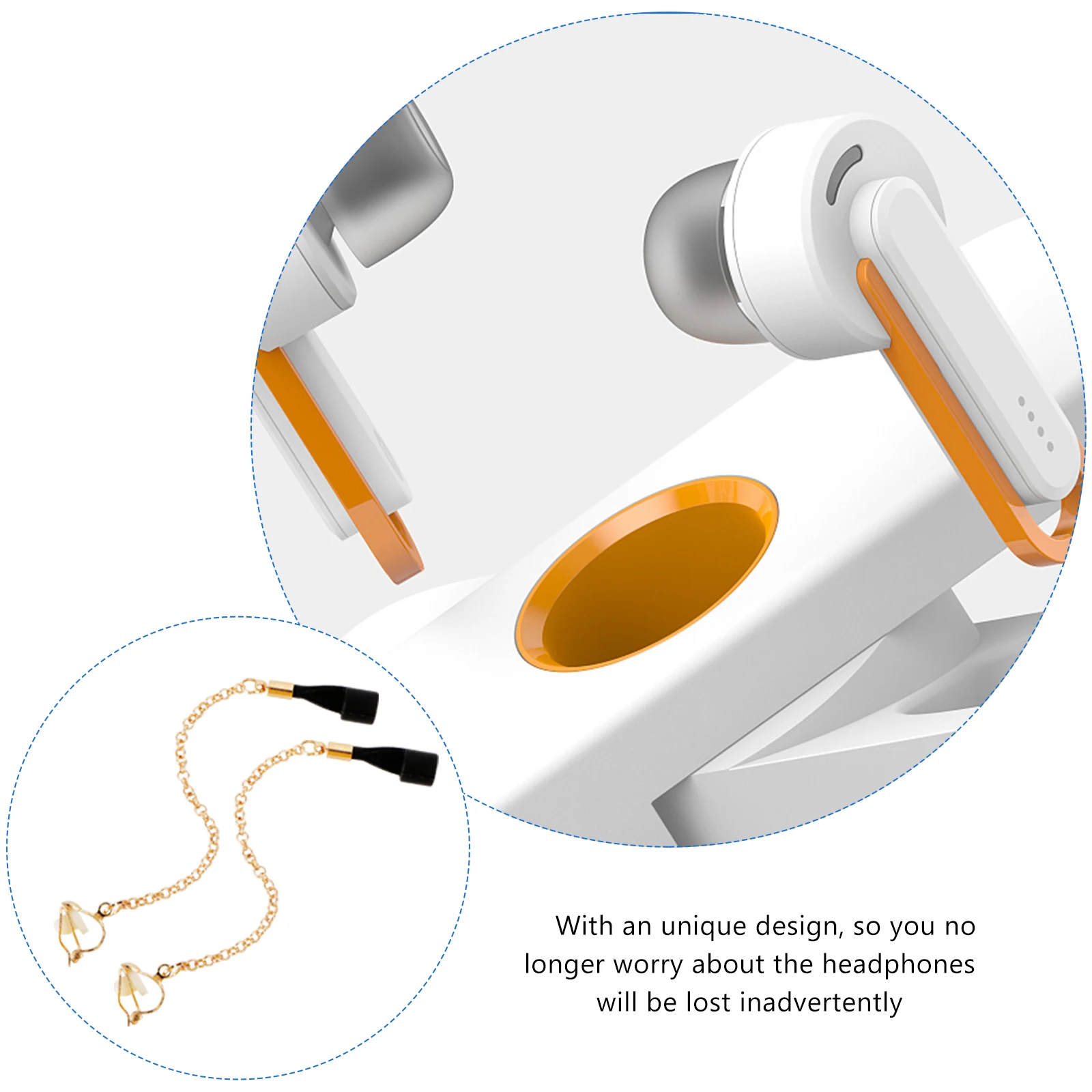 

1 Pair Anti-Lost Earrings Copper Iron Chic Earphone Earring Straps Wireless Earphone Accessories Metal Silicone Ear Clips For