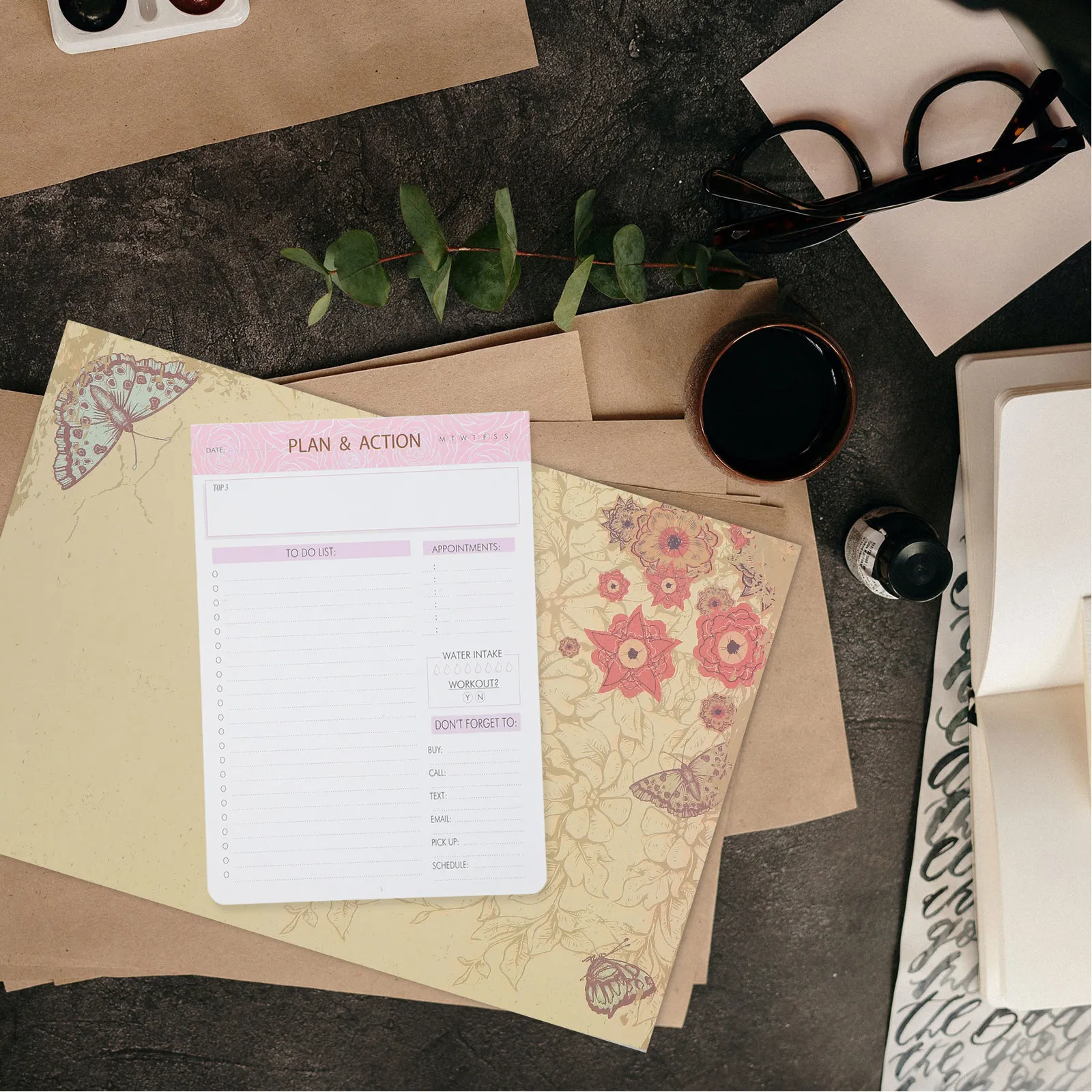 1 Book Daily Planner Multi-Function Memo Pad Portable Office Household Note Accessory Compact Convenient Note Supplies