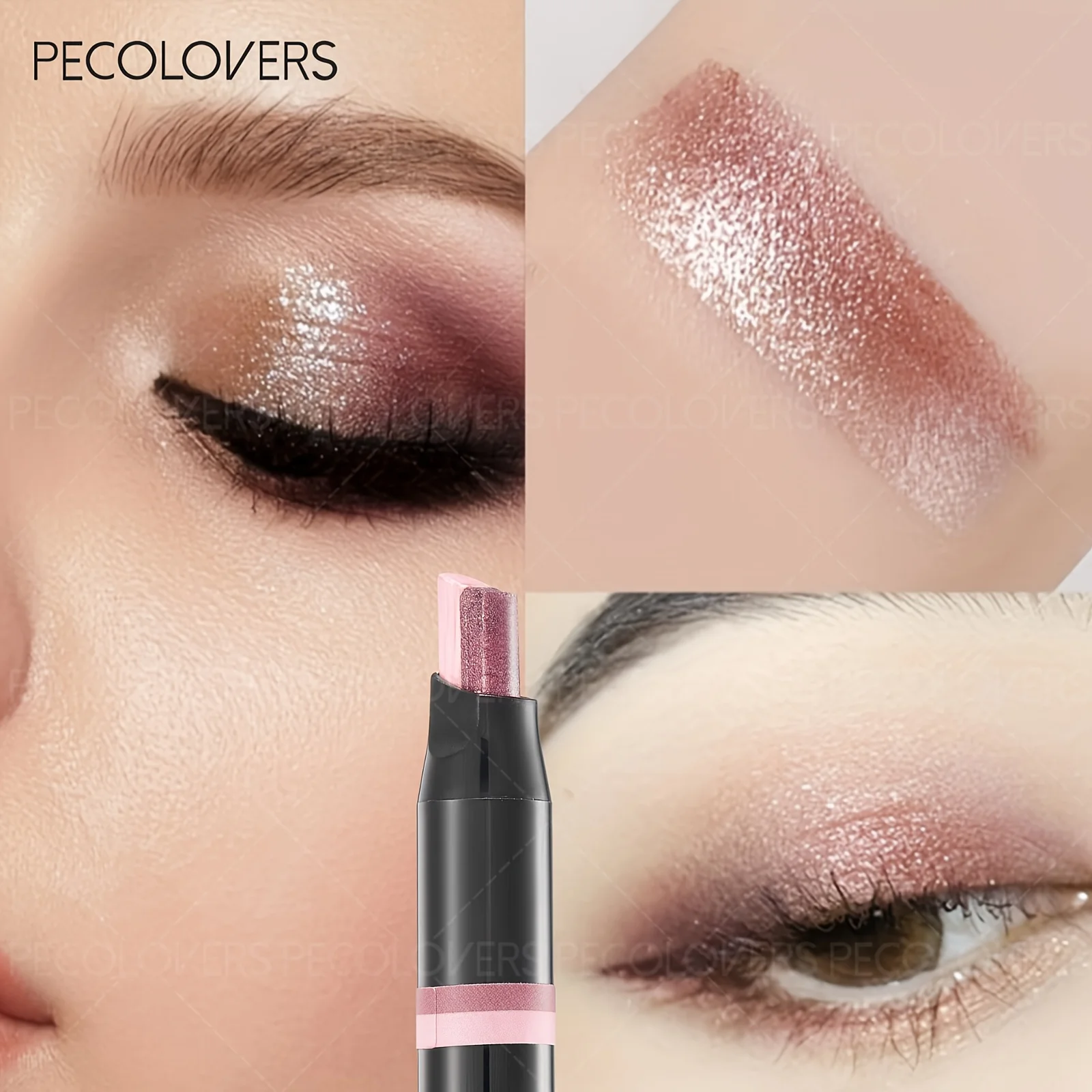 マットパールアイシャドウスティック防水口紅汚れ防止ポータブルアイシャドウペンリップグレーズ韓国化粧品