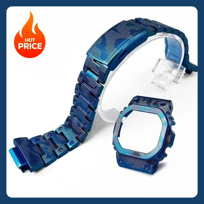 

Case 5600 5610 GMW-B5000 5035 Titanium Mod Kit For Casioak Watch Metal Bezel And Strap G5600E GWB5600 GWM5610 DW5600 With Tools