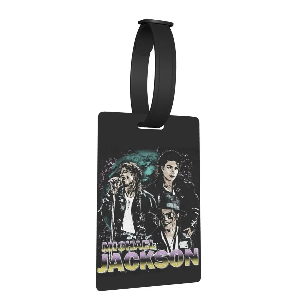 

Michael Jackson Luggage Tags Suitcase Accessories Travel Cute Baggage Boarding Tag Label Holder ID Name Address