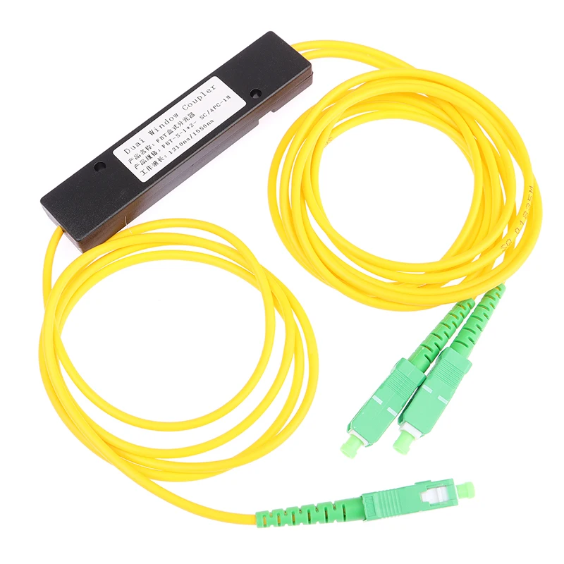 1X2 PLC Fiber Optic Splitter SC UPC/APC Bare Pigtail Fiber Coupler Used in FTTH Optical Network
