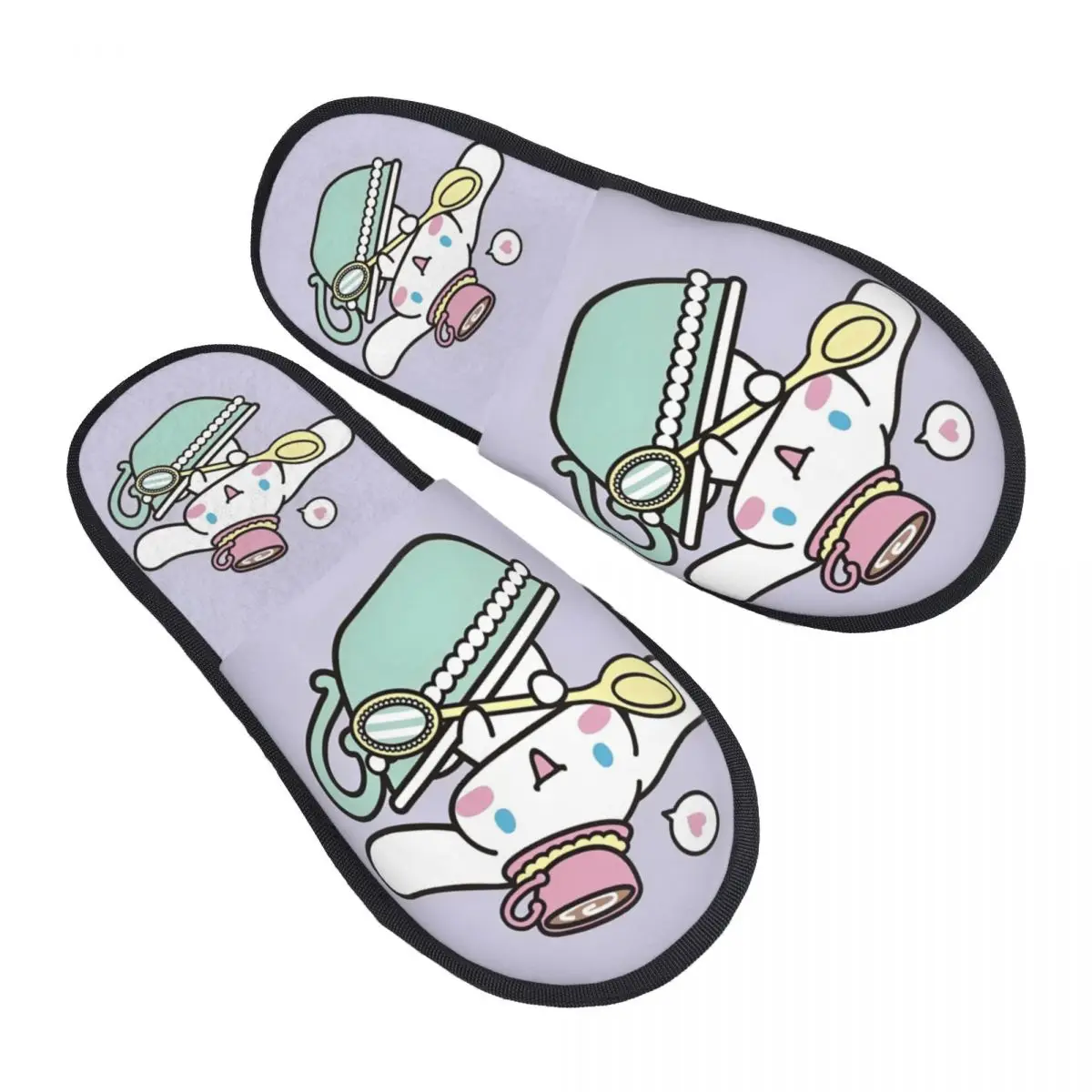 Zapatillas de espuma viscoelástica personalizadas Sanrio Cinnamoroll, zapatillas de casa Kawaii de Anime suaves y cálidas para mujer