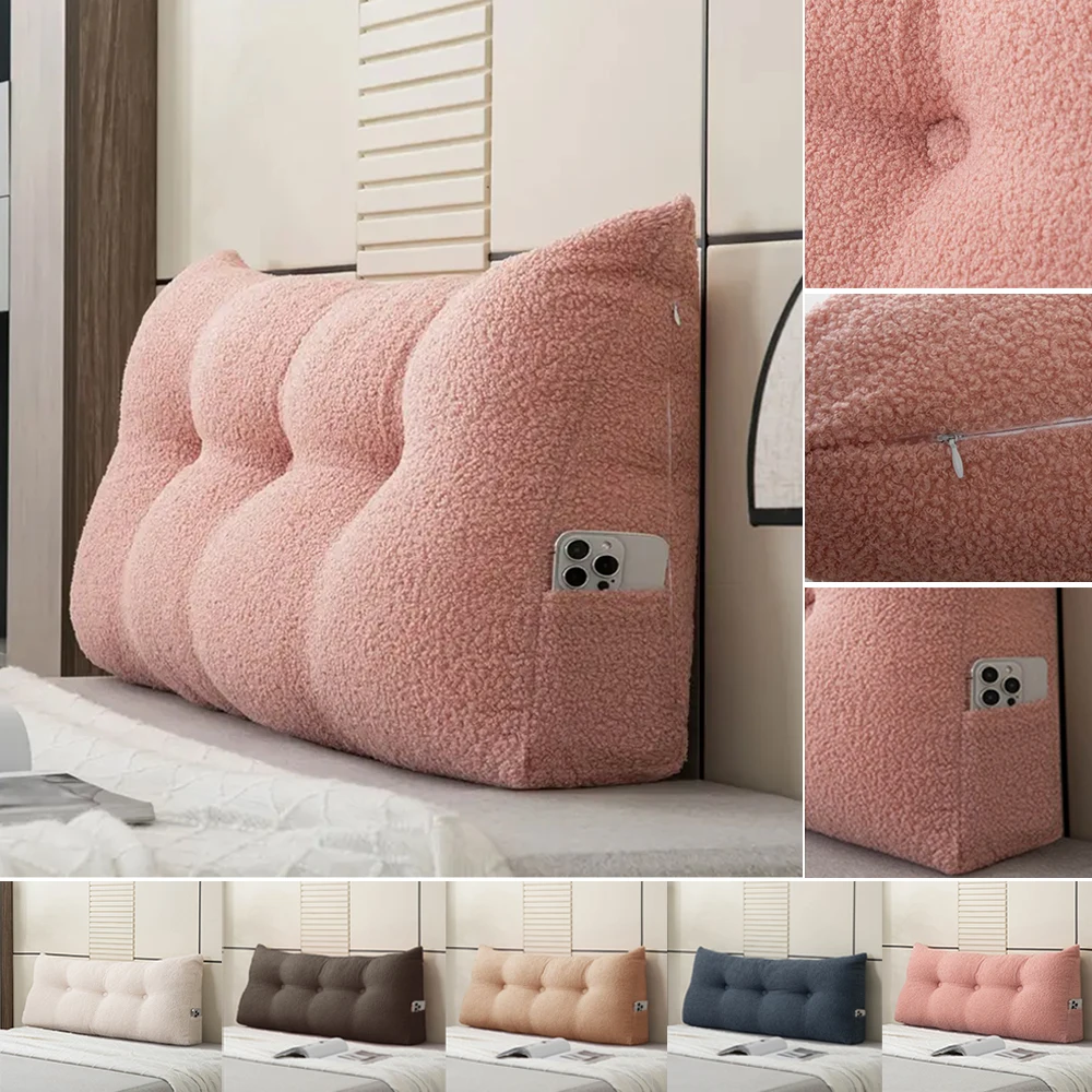 

Removable Triangle Reading Pillow Bed Wedge Rest Waist Pillows Backrest Positioning Support Cushions with Filler Coussin Canapé