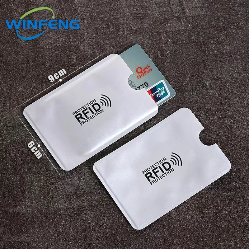 20Pcs Anti-Scan Card Sleeves Credit NFC RFID Blocking Card Protector Anti-magnetic Aluminum Foil Portable Bank Card Holder