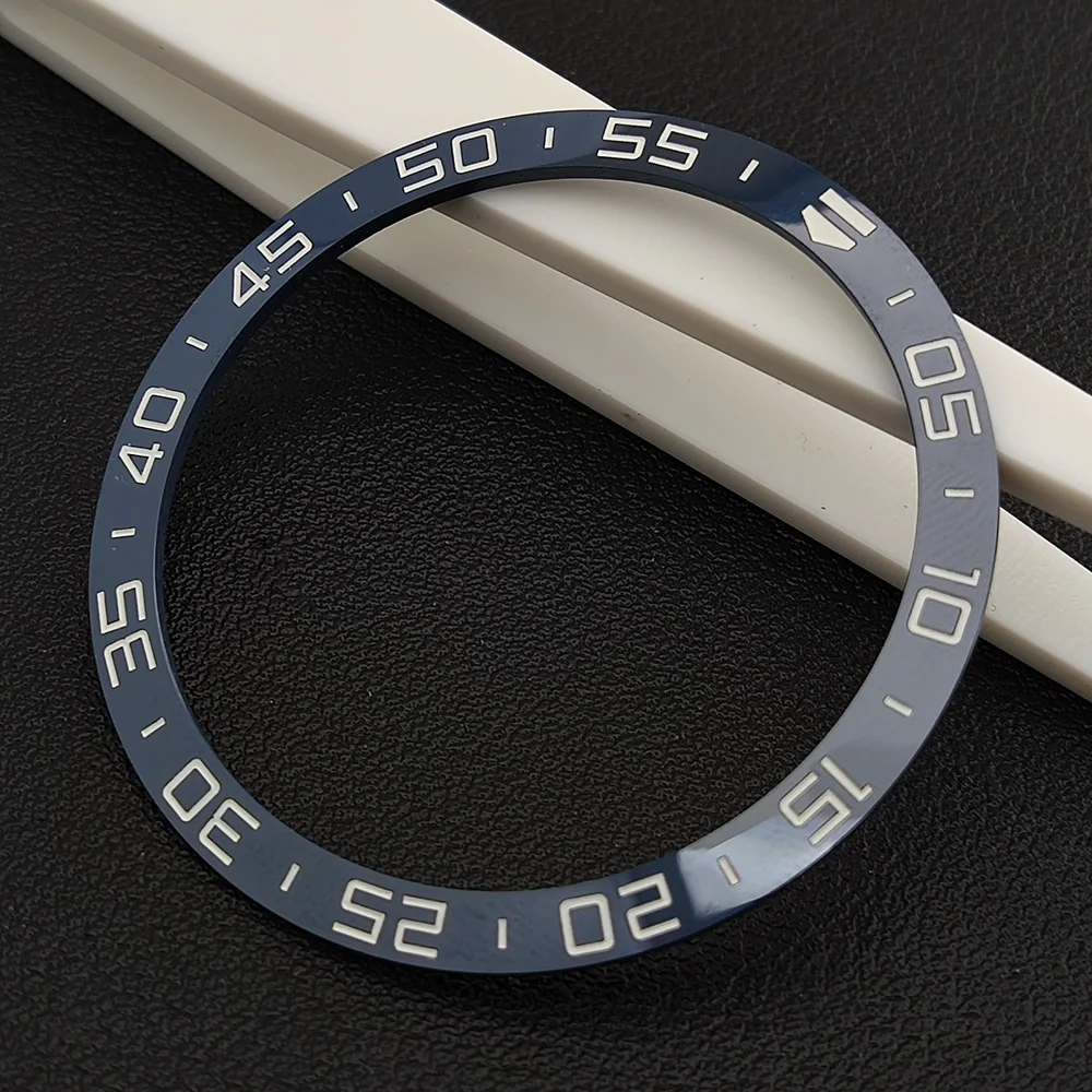 41.5*34.7mm Sloping no Luminous Ceramic Bezel Insert Replacement of watch accessories Ceramic Bezel Insert F1 series