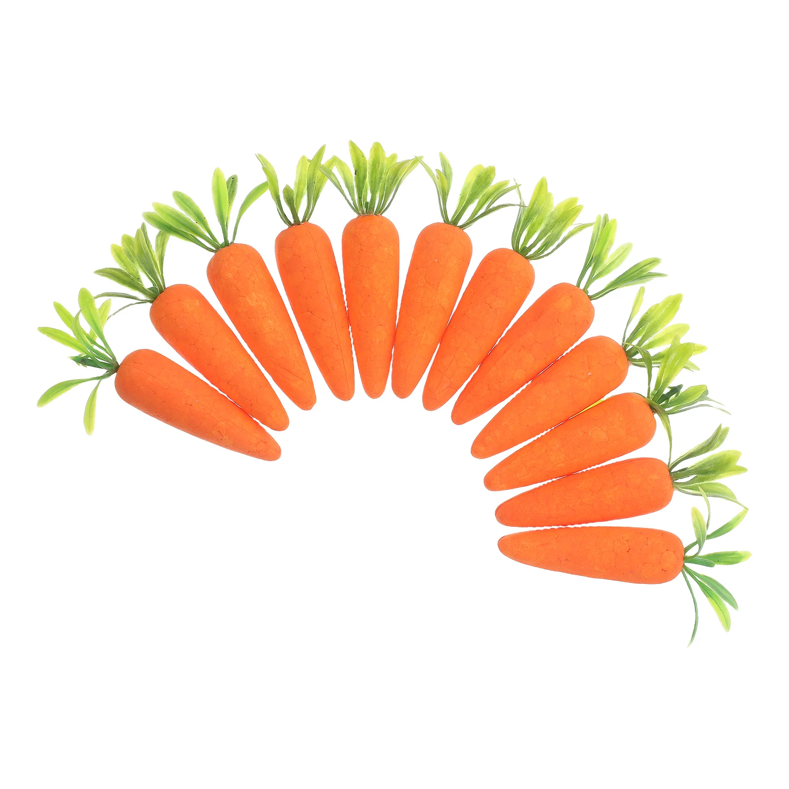 

12pcs Realistic Artificial Carrots Fake Vegetables For Play Food Easter Decoration Miniature Craft Ornament Lifelike Props