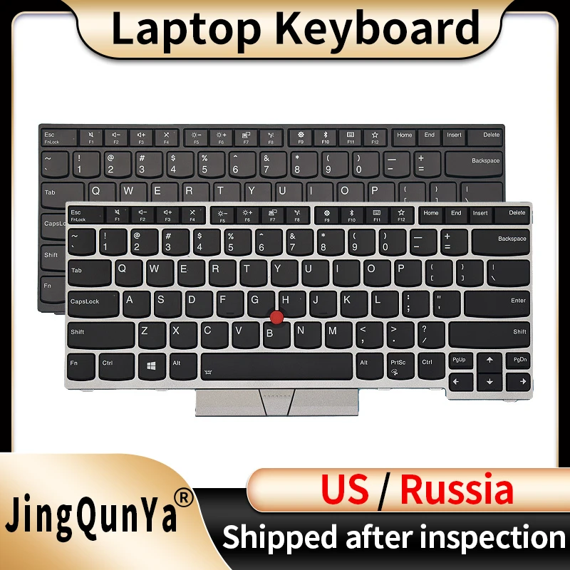 

US/Russian Laptop Keyboard For Lenovo ThinkPad E480 E485 E490 E495 L380 L390 L480 R480 T480S L490 T490 T495 01YP280 Replacement