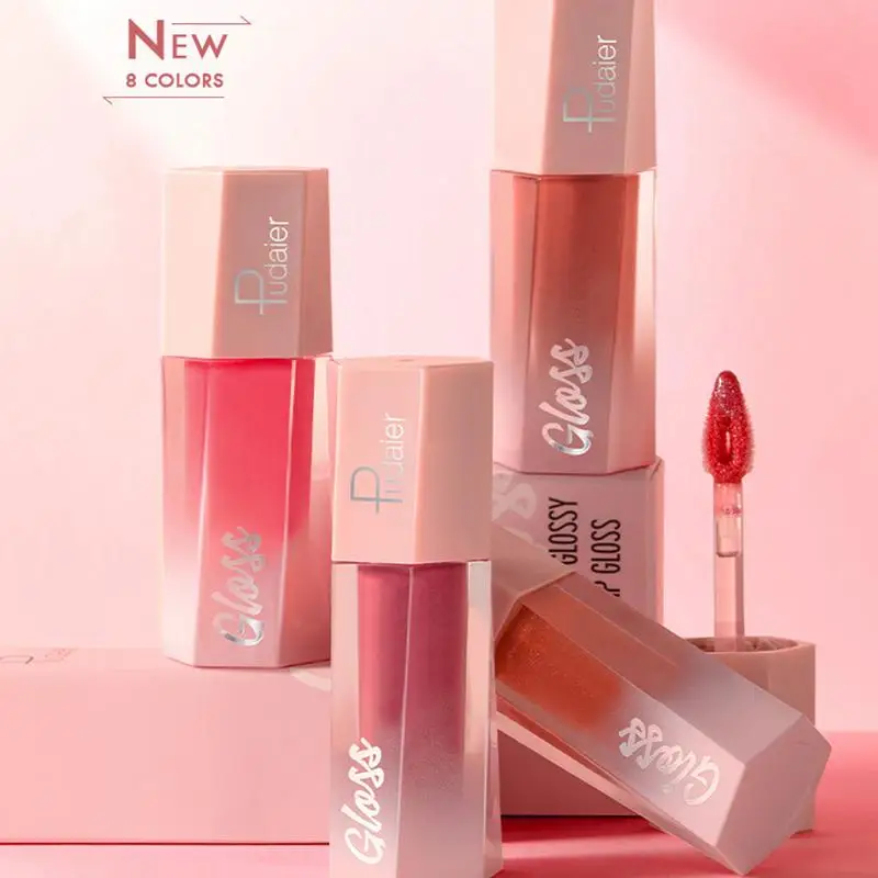 8 Kleurenspiegel Glanzende Lipgloss Waterdichte Langdurige Hydraterende Lippenstift Lipgloss Vrouwen Make-Up Cosmetica