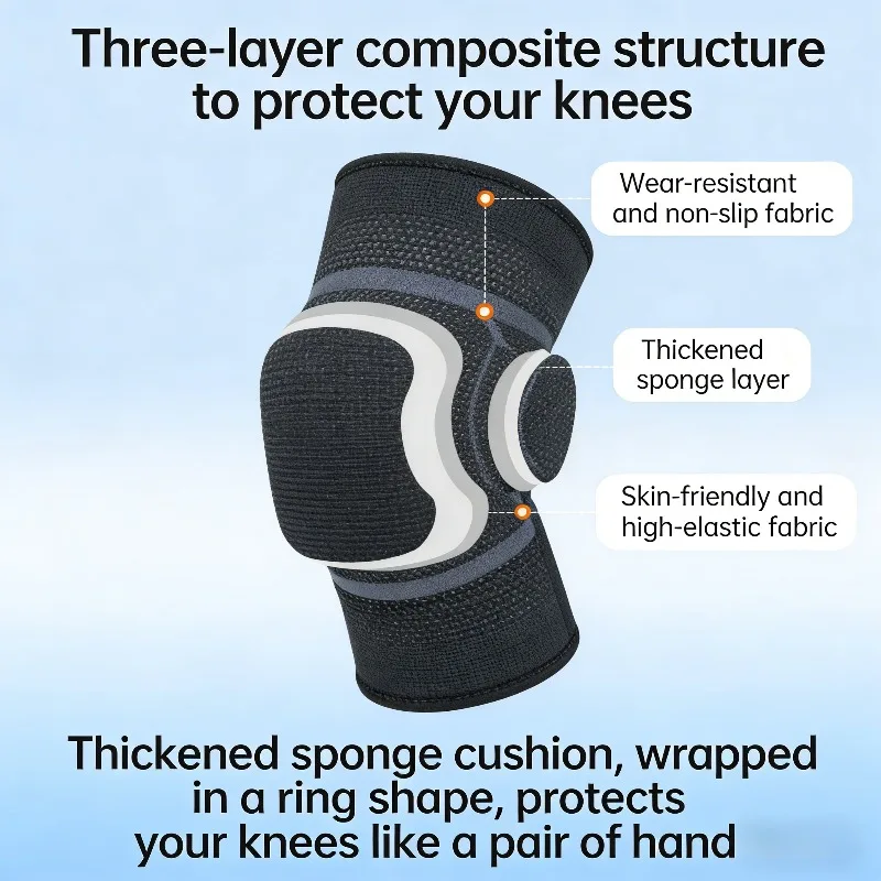 

olleyball Knee Pad Thickened Shock-Absorbing Breathable Home Sports Protective Professional Comfortable Durable Adult Support