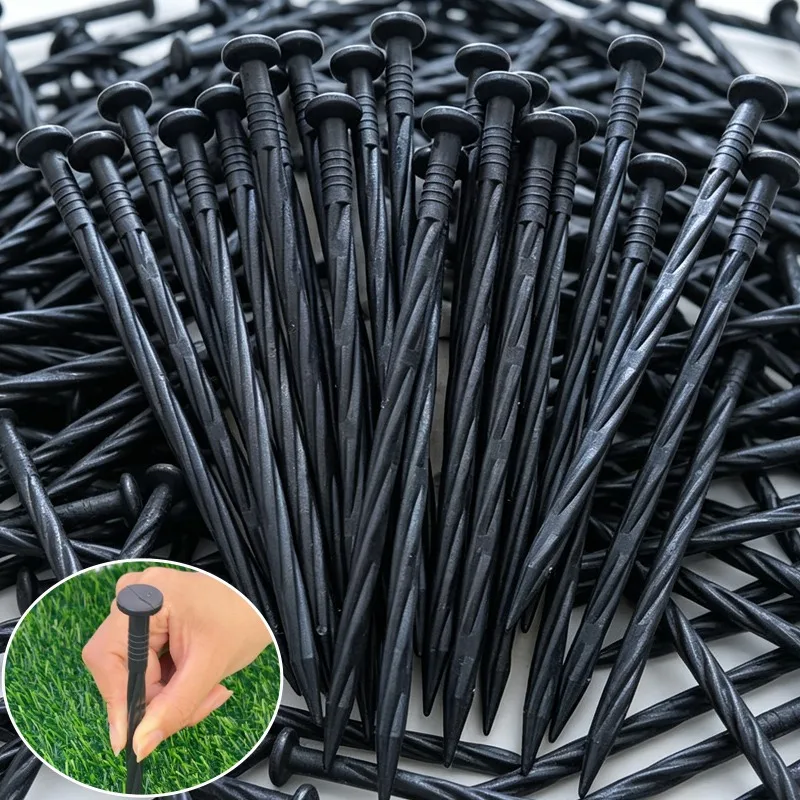 10/50 pièces Piquets de jardin en plastique pour filets de jardin, bordures de pavés, barrières anti-mauvaises herbes, clous de séparation gazon-pierre et supports de plantes