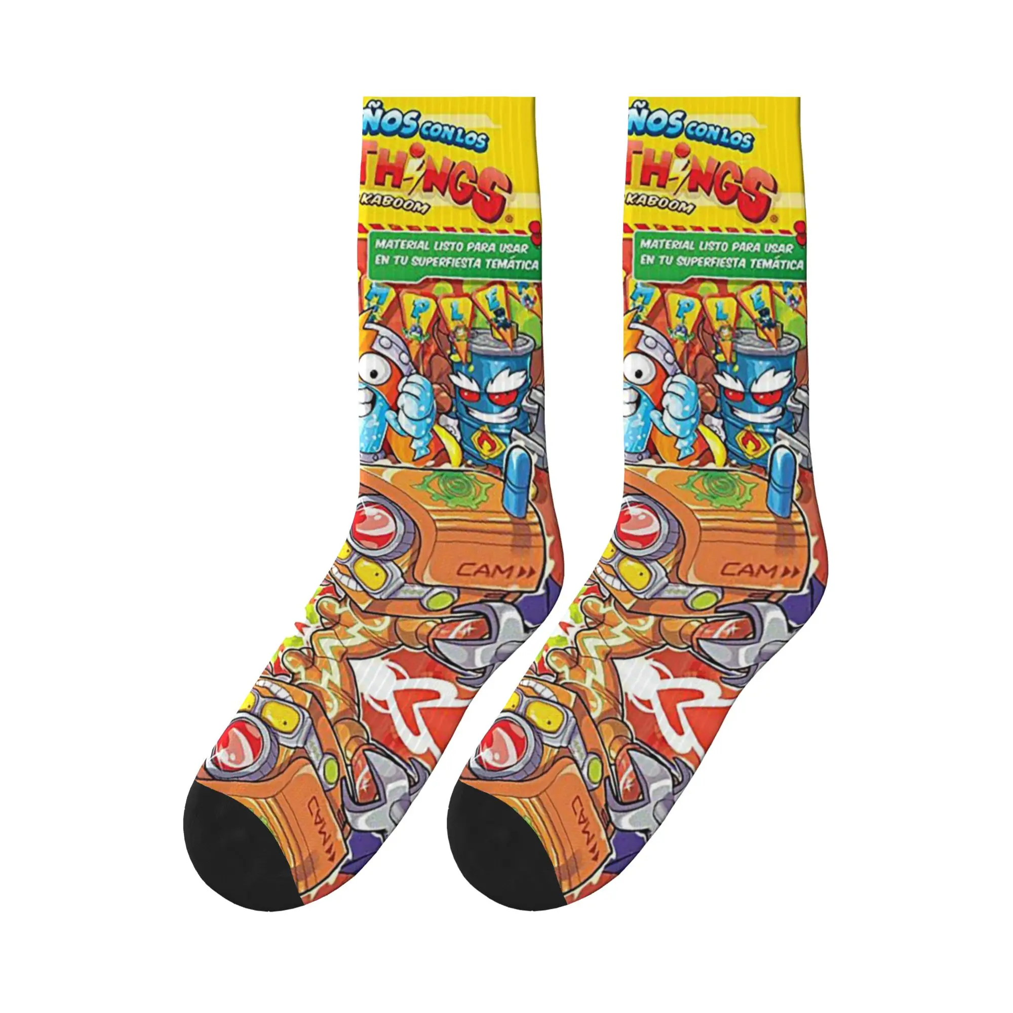 

Super Zings Superthings Cartoon Sports Socks Sweat Absorbing Stockings All Season Long Socks for Unisex Gifts