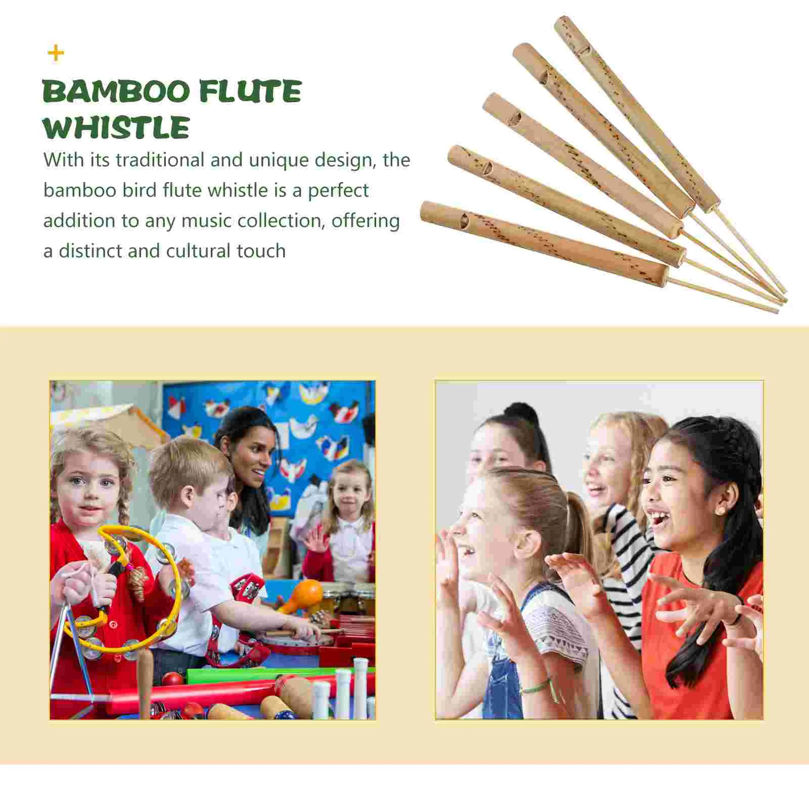 5 Pcs Bamboo Flute Bird Whistle Teens Miniature Musical Instrument Flutes Playthings