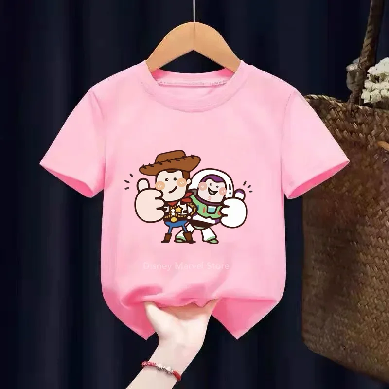 2024 Toy Story Cartoon Group Shot T Shirt boys girl Cotton Funny T-Shirt Crew Neck Tee Shirt Short Sleeve Clothes Summer