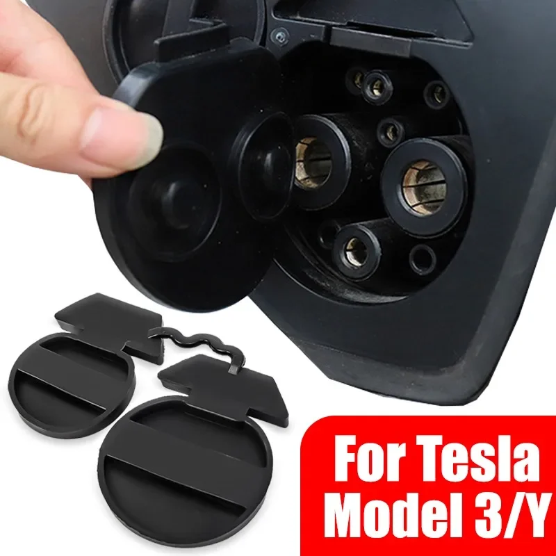 Car Charging Port Protective Cover for Tesla Model 3/Y Charging Port Waterproof Dustproof Cover Charging Protection Accessories