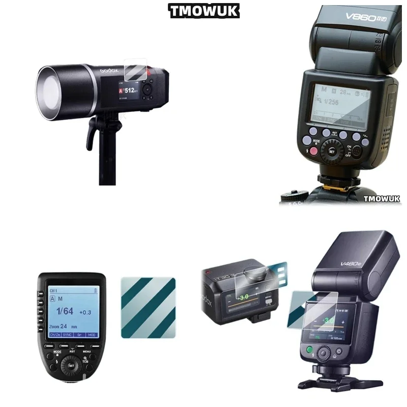 

For Godox X3 V100 V1 Pro AD600BM V860 III V850 III TT685 II V480 - Premium Tempered Glass Flash Light Cover Film