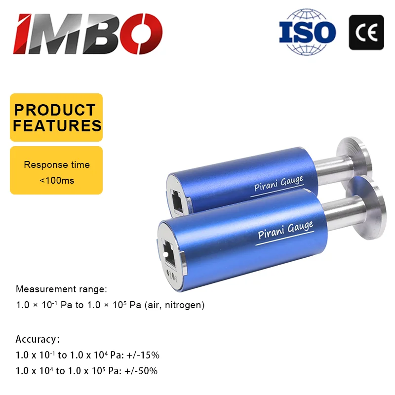 

IMBO Digital Pirani Vacuum Transmitter Gauge Meter Diaphragm Pressure Monitoring Gauge