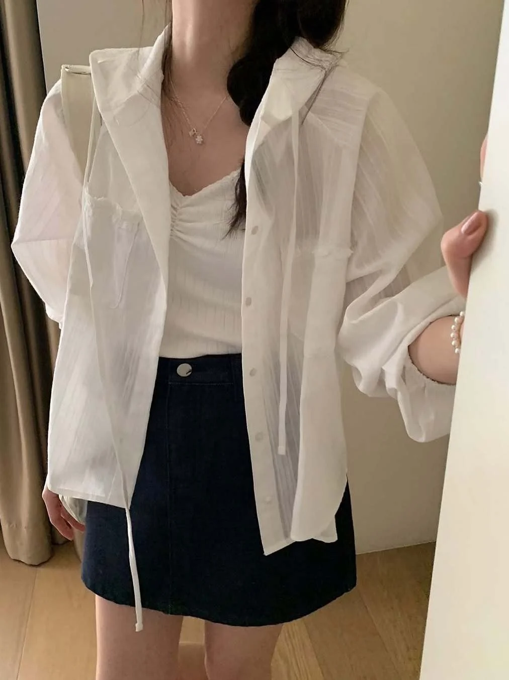 

Women's Summer Fashion Loose Slimming Long Sleeve Hat Shirt Single Button Casual Top Thin Sun Protection Clothing