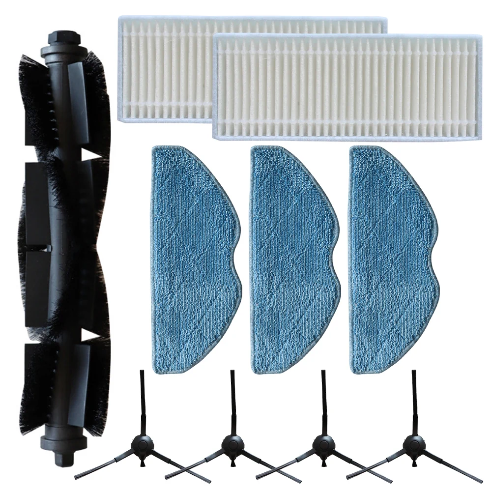 High Performance Main Brush and Filter Set for Tapo RVA100 Vacuum with Mop Cloths and Side Brushes for Optimal Cleaning Results