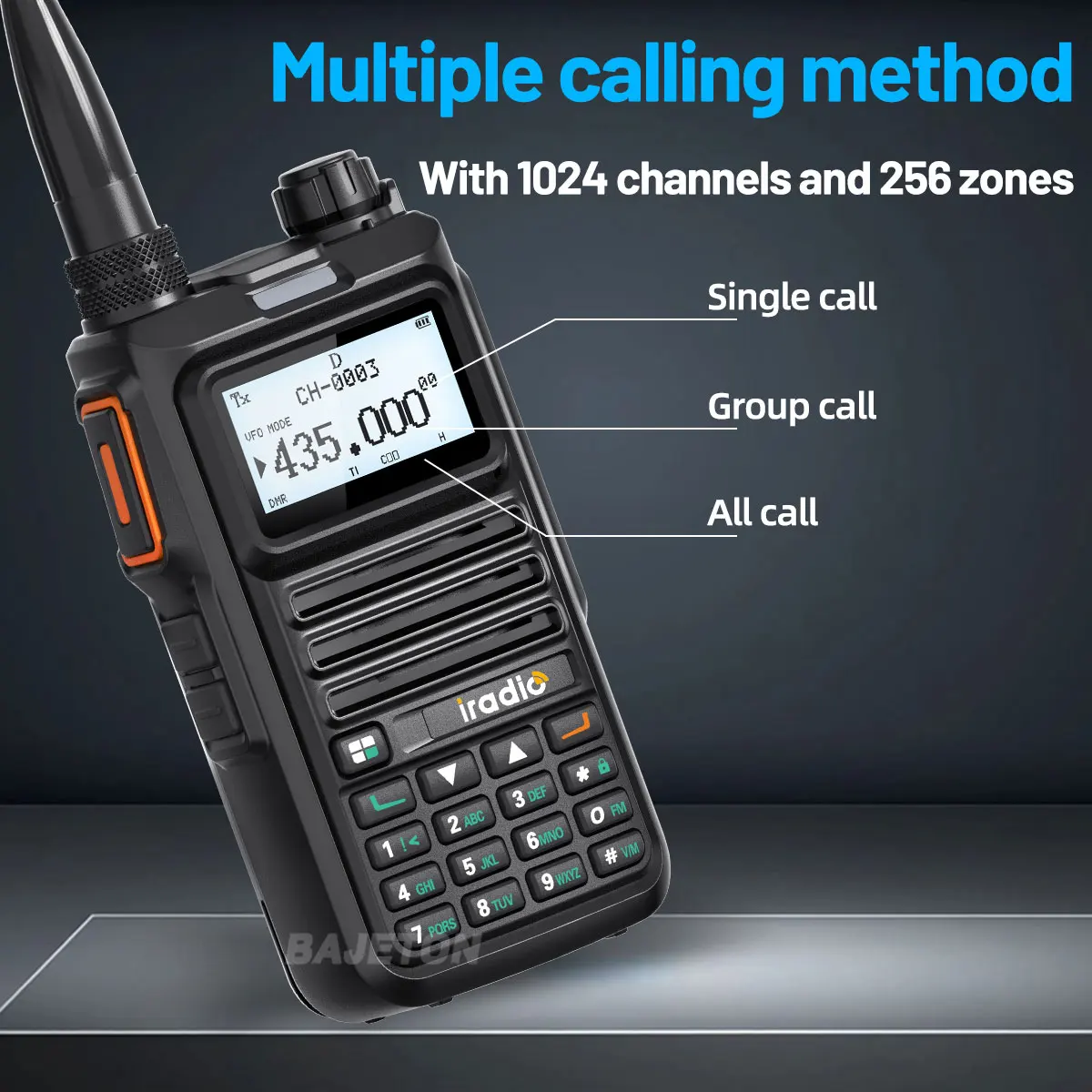 2PCS Iradio DM-UV4R DMR Walkie Talkie analogico digitale Dual Mode Dual Time Slot AES-256 1024 canali AM FM NOAA Radio bidirezionale