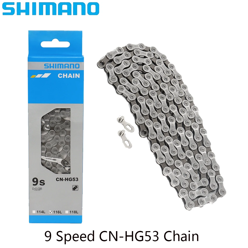 SHIMANO 9 Speed CN-HG53 116L Bike Chain CS-HG200 11-32T/34T/36T Black Cassette Sprocket For MTB Bike Original Parts