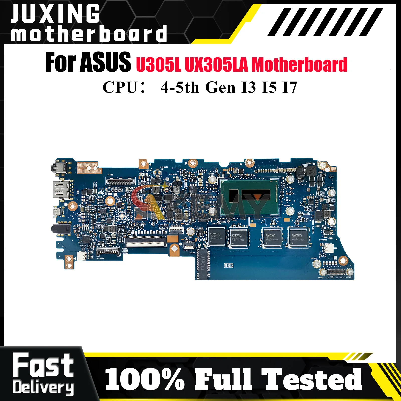 

UX305LA Laptop Motherboard For ASUS ZenBook UX305LA U305L UX305L Notebook Mainboard With I3 I5 I7 CPU 100% tests OK fast ship