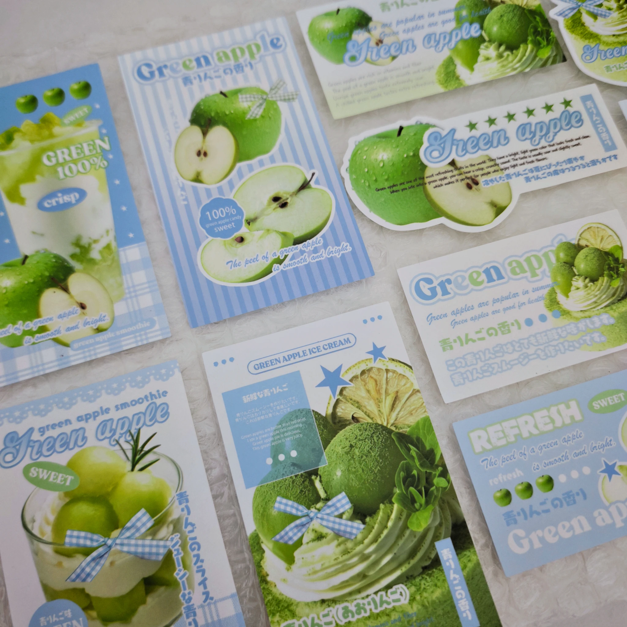 

70pcs Creative Stickers Set-green apple Design-DIY packaging decorating Photo Card Stickers Gift Packaging Decorative Stickers