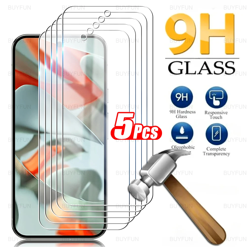 5Pcs Clear Tempered Glass for Google Pixel 9 Pro XL 6.8'' Safty Protective Film Pixel9 9Pro Pixel9pro 9ProXL Screen Protector