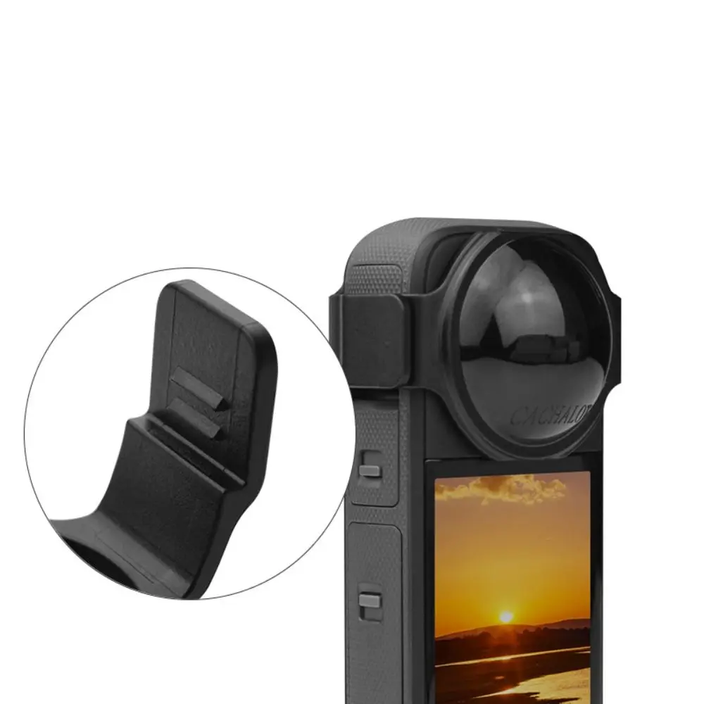 Accesorios cubierta de lente antiarañazos para cámara con cordón cubierta protectora Protector de silicona para Insta360 X3