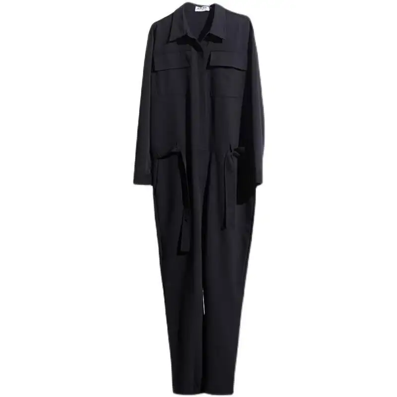 여성용 작업복 봄, 가을 새로운 야마모토 스타일 패션 트렌드 슬림 레트로 대형 멜빵