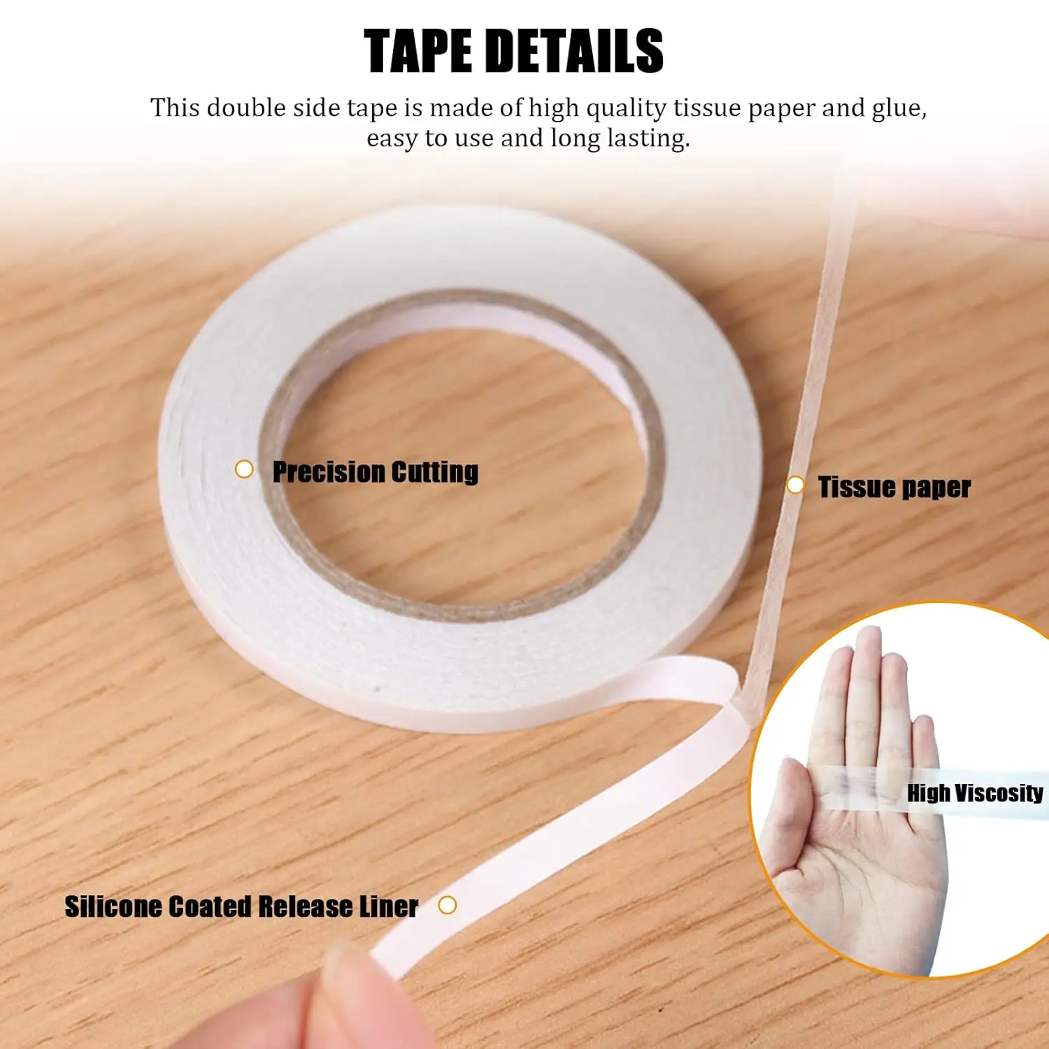 Double Sided Tape for Crafts, Double-Sided Tape for Arts, Scrapbook Supplies, Photography, Gifts Box, Scrapbooking, Card Making