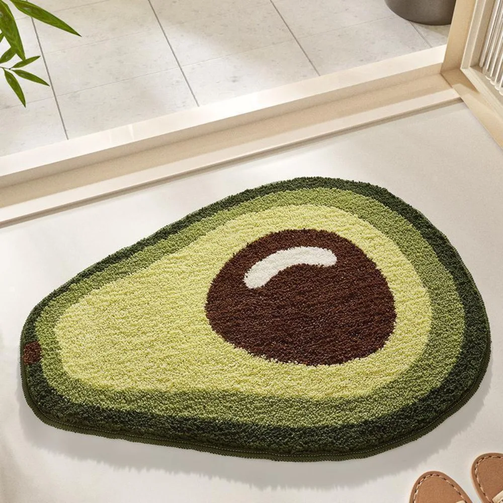 Cute Imitation Cashmere Fruit Bath Mats Soft Absorbent Carpet Non-slip Thickened Bathroom Rugs Home Decor