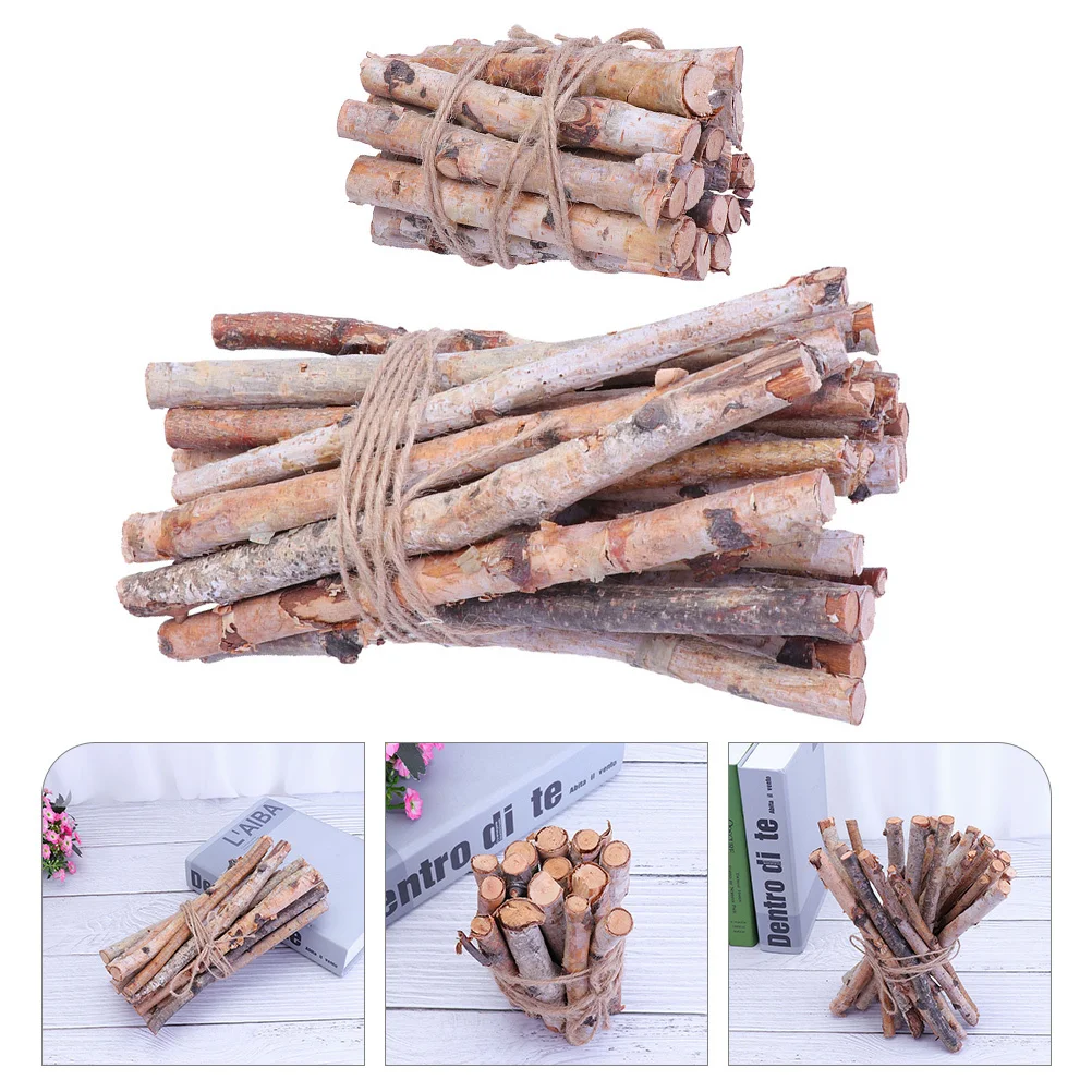 กิ่งเบิร์ชตกแต่ง 40 ชิ้น กิ่งไม้แห้งสำหรับตกแต่งแจกัน เตาผิง งานฝีมือ การจัดดอกไม้ ตกแต่งบ้าน