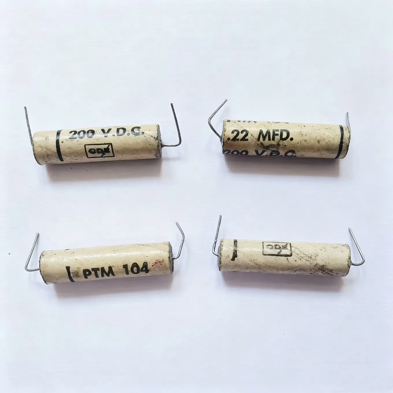 Hot spot US paper tube wax immersed 200V 0.22uf ceramic sealed frequency division audio electrodeless capacitor 10*35 (Inductor)